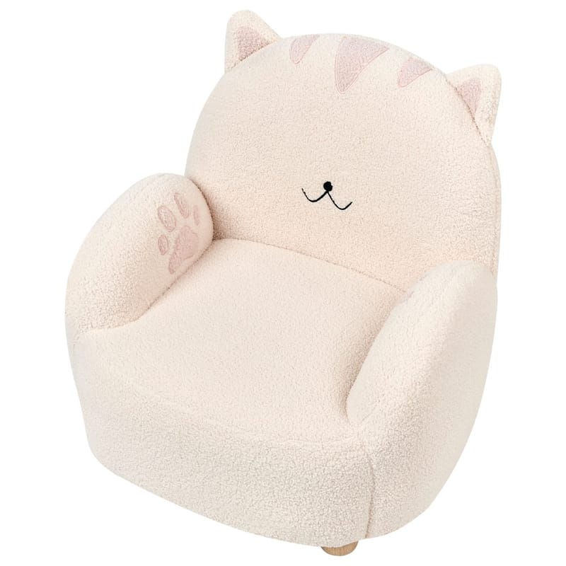 Børnelænestol Zoar - Hvid, brun - Møbler - Børnemøbler - Børnestol - Børne lænestol