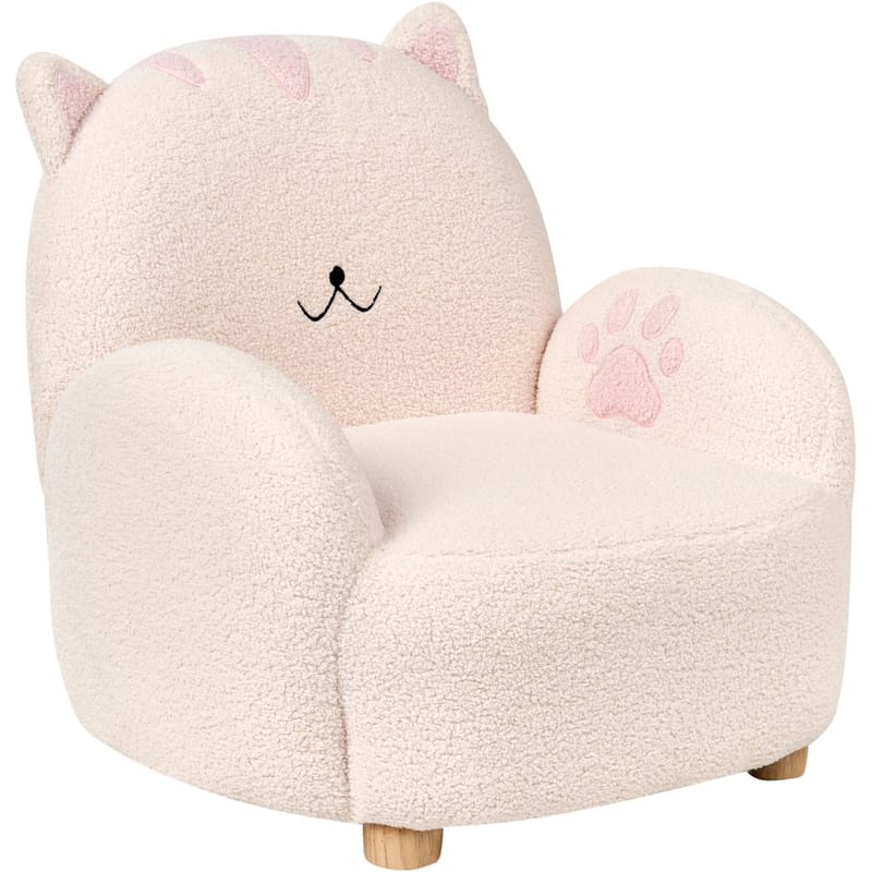 Børnelænestol Zoar - Hvid, brun - Møbler - Børnemøbler - Børnestol - Børne lænestol