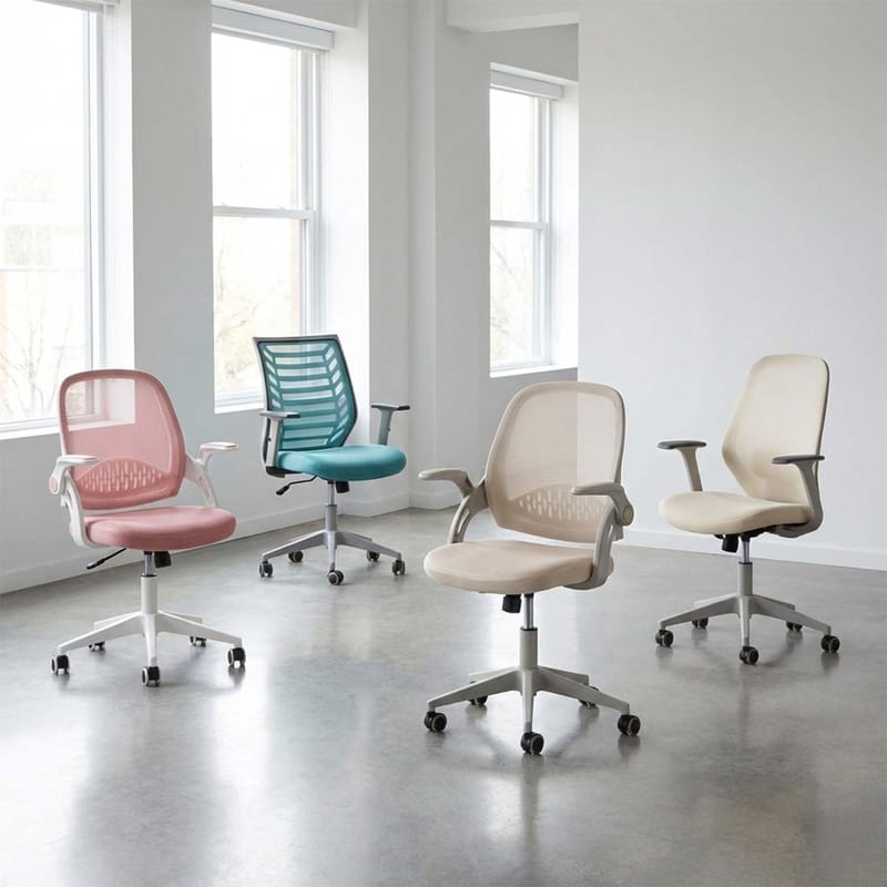 Børneskrivebordsstol HOME4YOU Emmy Beige - Beige - Møbler - Børnemøbler - Børnestol - Skrivebordsstole børn