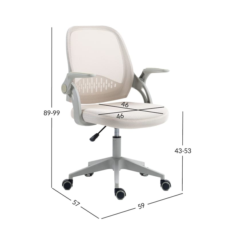 Børneskrivebordsstol HOME4YOU Emmy Beige - Beige - Møbler - Børnemøbler - Børnestol - Skrivebordsstole børn