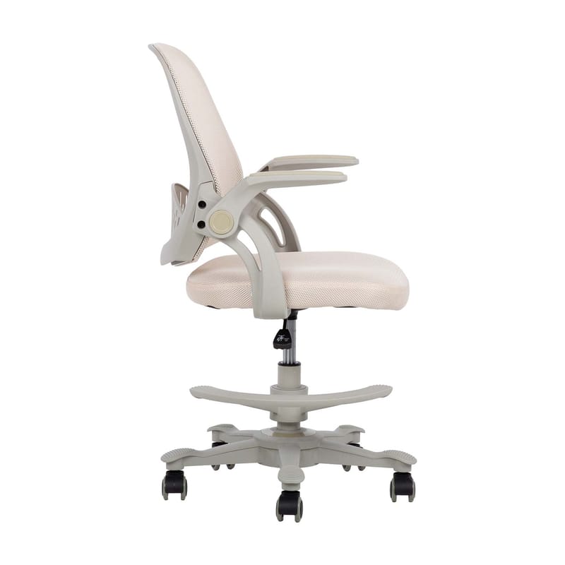 Børneskrivebordsstol HOME4YOU Emmy med fodstøtte Beige - beige - Møbler - Børnemøbler - Børnestol - Skrivebordsstole børn