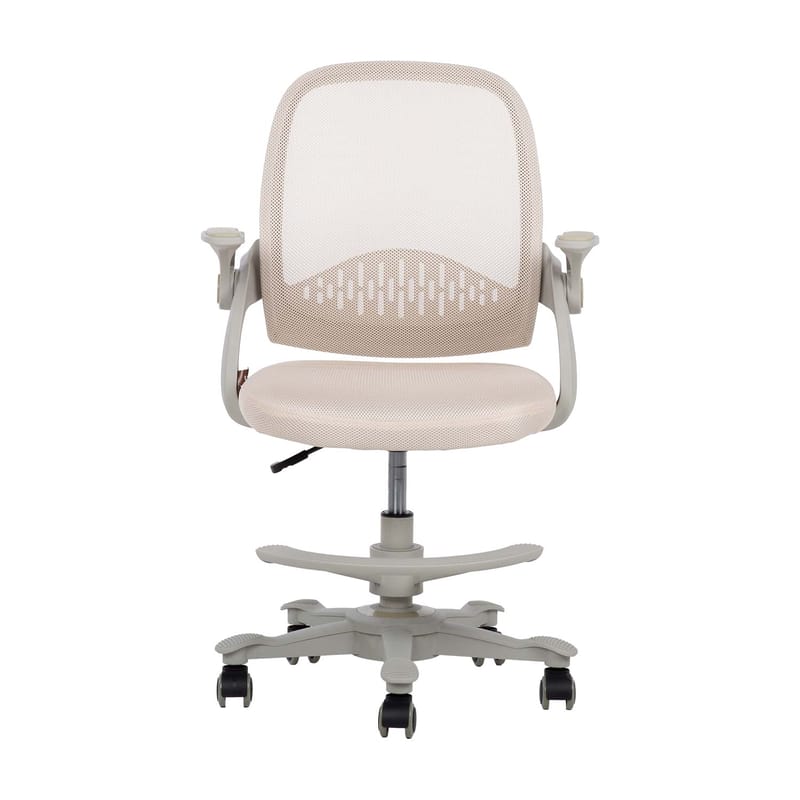 Børneskrivebordsstol HOME4YOU Emmy med fodstøtte Beige - beige - Møbler - Børnemøbler - Børnestol - Skrivebordsstole børn