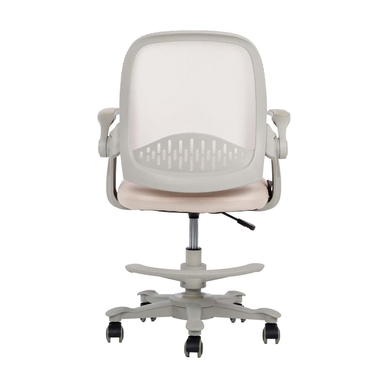 Børneskrivebordsstol HOME4YOU Emmy med fodstøtte Beige - beige - Møbler - Børnemøbler - Børnestol - Skrivebordsstole børn