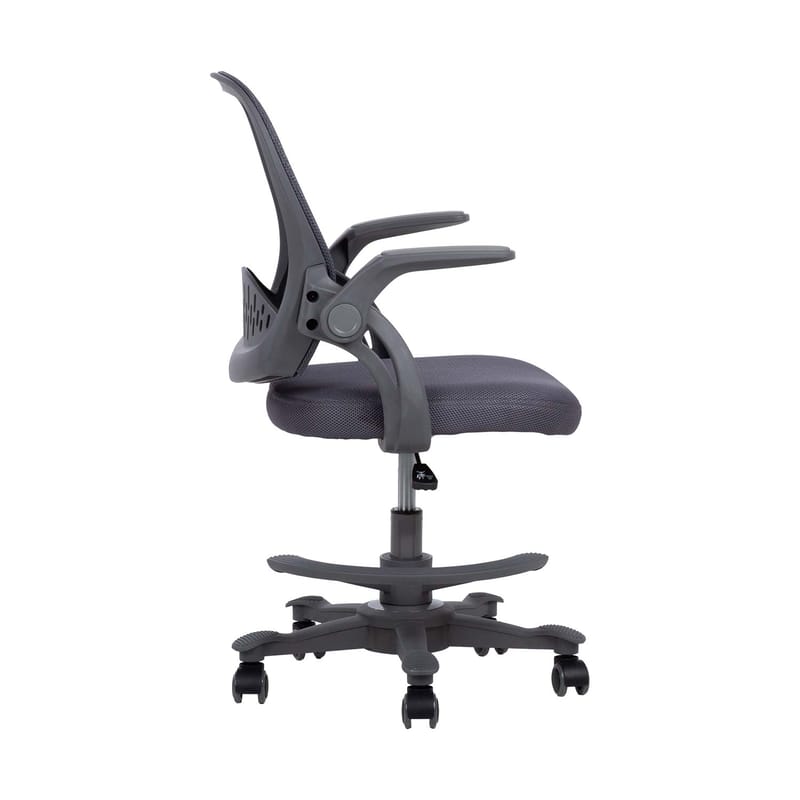 Børneskrivebordsstol HOME4YOU Emmy med fodstøtte Grå - grå - Møbler - Børnemøbler - Børnestol - Skrivebordsstole børn