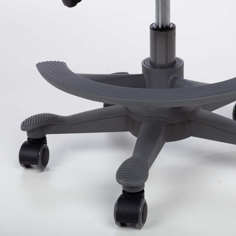 Børneskrivebordsstol HOME4YOU Emmy med fodstøtte Grå - grå - Møbler - Børnemøbler - Børnestol - Skrivebordsstole børn