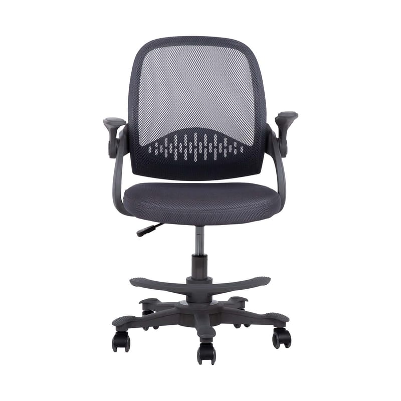 Børneskrivebordsstol HOME4YOU Emmy med fodstøtte Grå - grå - Møbler - Børnemøbler - Børnestol - Skrivebordsstole børn