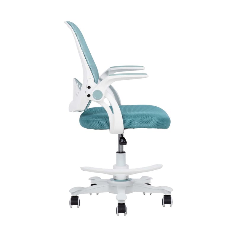 Børneskrivebordsstol HOME4YOU Emmy med fodstøtte Turkis - turkis - Møbler - Børnemøbler - Børnestol - Skrivebordsstole børn