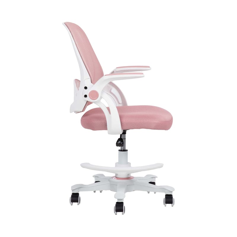 Børneskrivebordsstol HOME4YOU Emmy med fodstøtte Pink - pink - Møbler - Børnemøbler - Børnestol - Skrivebordsstole børn