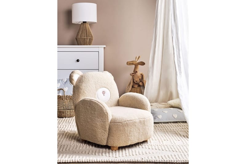 Børnestol Boo Beige/lyst træ - Beige/lyst træ - Møbler - Børnemøbler - Børnestol - Børne lænestol