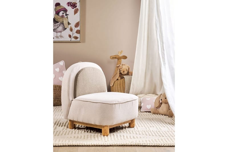 Børnestol Faborg Beige/lyst træ - Beige/lyst træ - Møbler - Børnemøbler - Børnestol - Børne lænestol