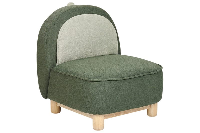 Børnestol Faborg Grønt/lyst træ/beige - Grønt/lyst træ/beige - Møbler - Børnemøbler - Børnestol - Børne lænestol