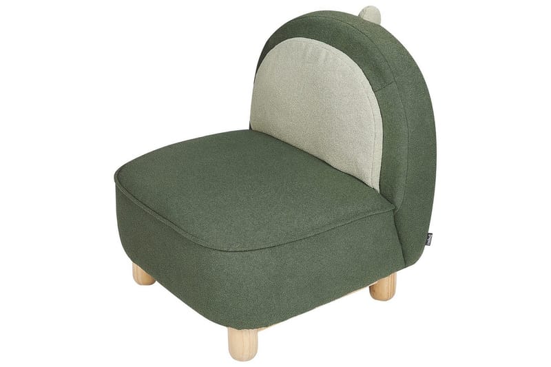Børnestol Faborg Grønt/lyst træ/beige - Grønt/lyst træ/beige - Møbler - Børnemøbler - Børnestol - Børne lænestol