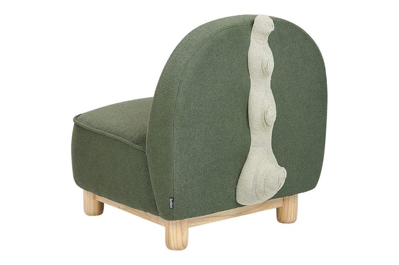 Børnestol Faborg Grønt/lyst træ/beige - Grønt/lyst træ/beige - Møbler - Børnemøbler - Børnestol - Børne lænestol