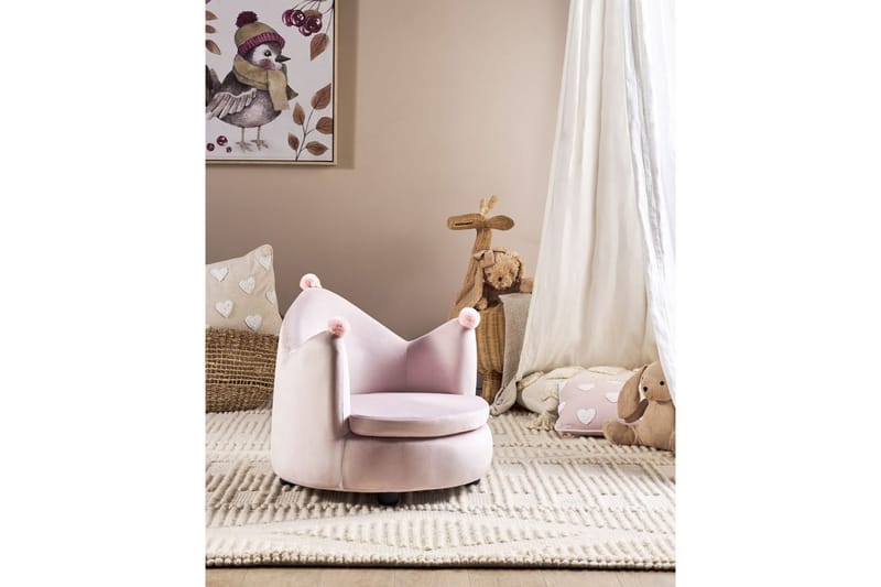 Børnestol Vega Rosa/Sort - Rosa/Sort - Møbler - Børnemøbler - Børnestol - Børne lænestol