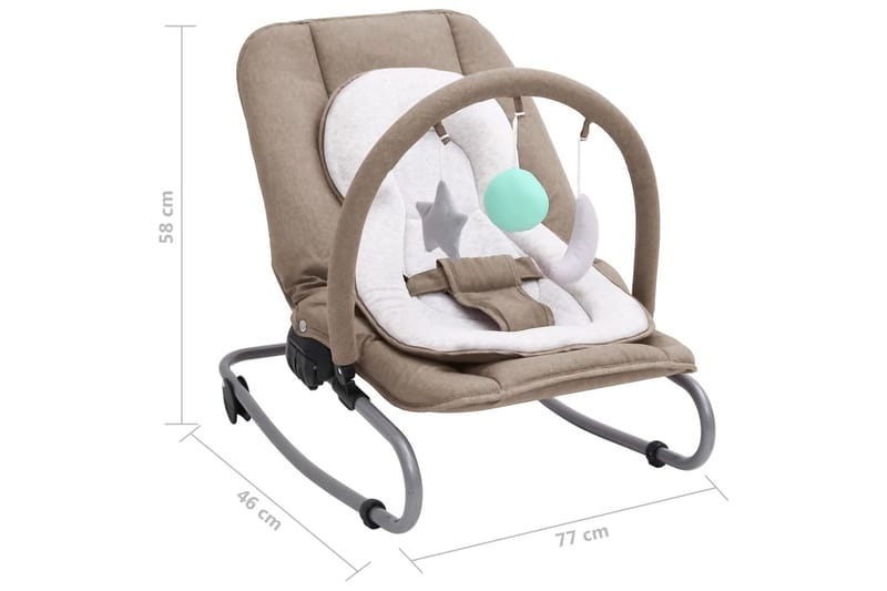 skråstol til baby stål gråbrun - Gråbrun - Møbler - Børnemøbler - Børnestol - Børne lænestol