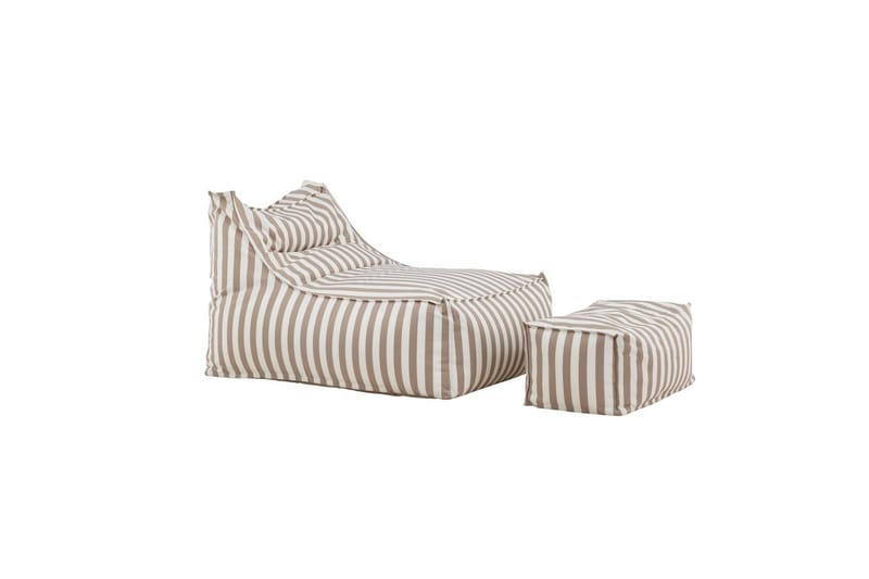 Loungestol Lænestol Redang Beige, Hvid/ beige