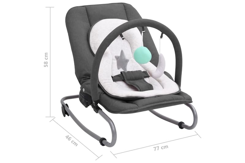 skråstol til baby stål antracitgrå - Antracit - Børne lænestol