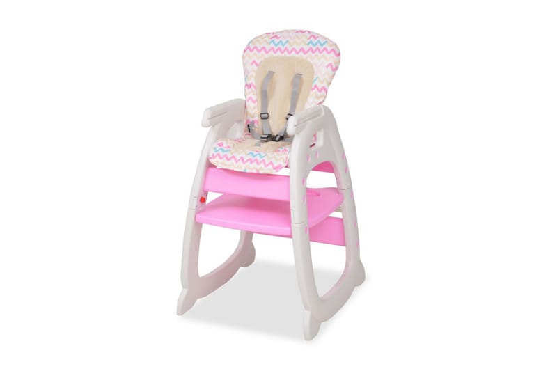 3-i-1 konvertibel højstol med bord lyserødt - Lyserød - Spisestol til børn