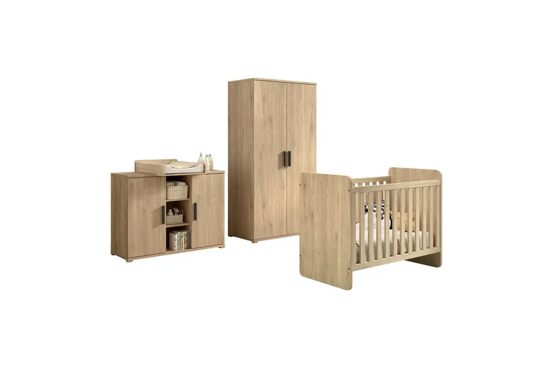 Byrå med skötbord Baby Säng Garderob Jaxx Sam Jaxx oak, undefined