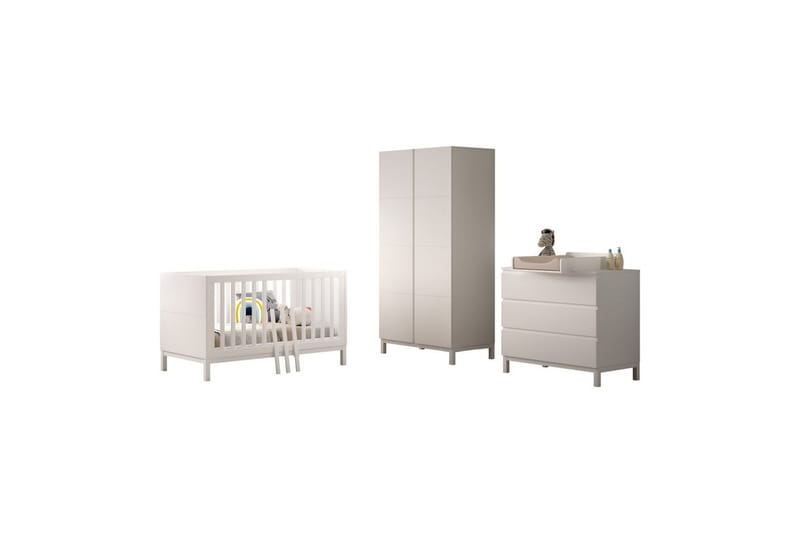 Byrå med skötbord juniorsäng garderob Jaxx Eva Jaxx White, undefined