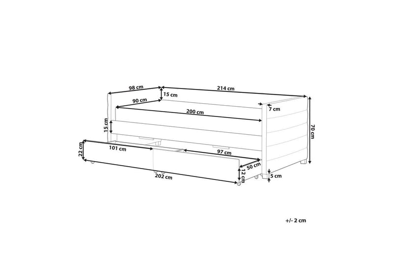 Daybed med opbevaring Marray - Hvid - Møbler - Børnemøbler - Børneseng & juniorseng