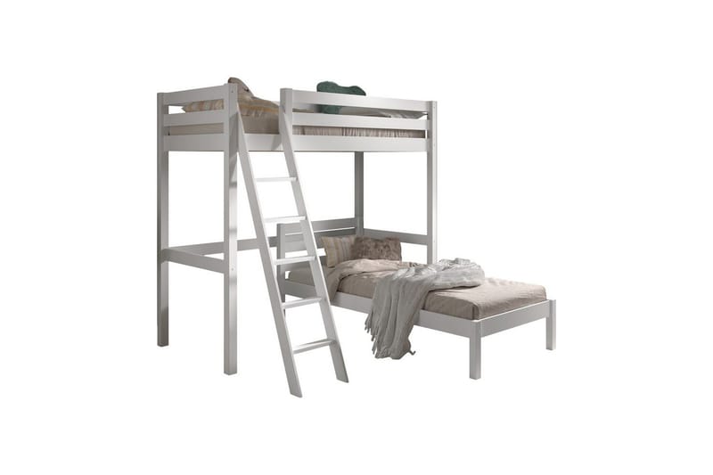 Enkeltseng og matchende sammenrullelig lamelbund Pino Mezzanine 90 x 200 cm, 90 x 200 cm