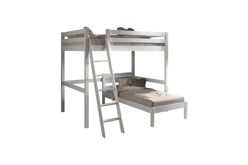 Enkeltseng og matchende sammenrullelig lamelbund Pino Mezzanine 140 x 200 cm, 140 x 200 cm