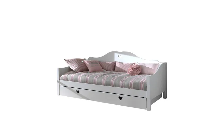 Køjeseng med skuffe Amori 90 x 200 cm Hvid, undefined