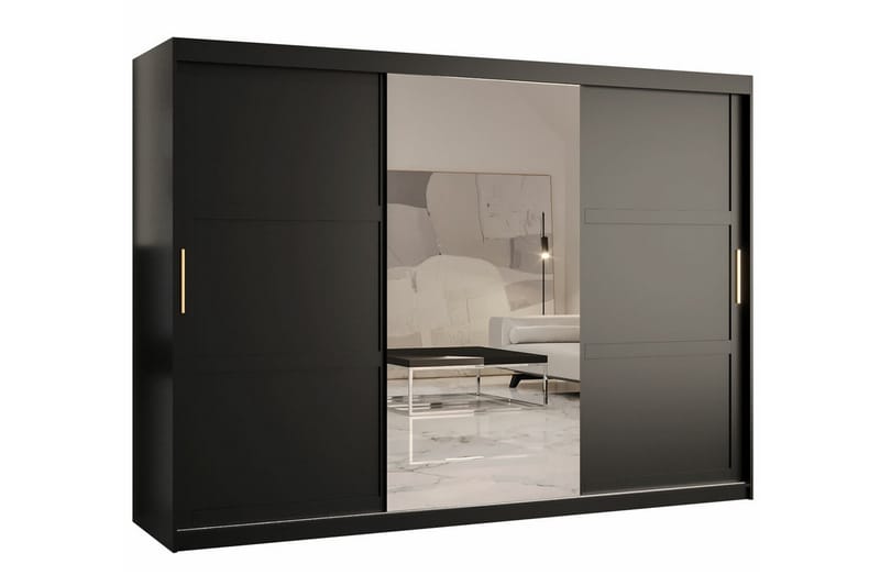 Dunvegan Garderobe 250x200 cm - Sort - Møbler - Børnemøbler - Opbevaring børneværelse - Børneskab