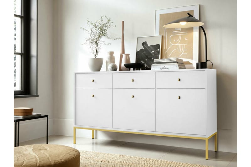Klinkerville Skab 154x83 cm - Hvid - Møbler - Børnemøbler - Opbevaring børneværelse - Børneskab