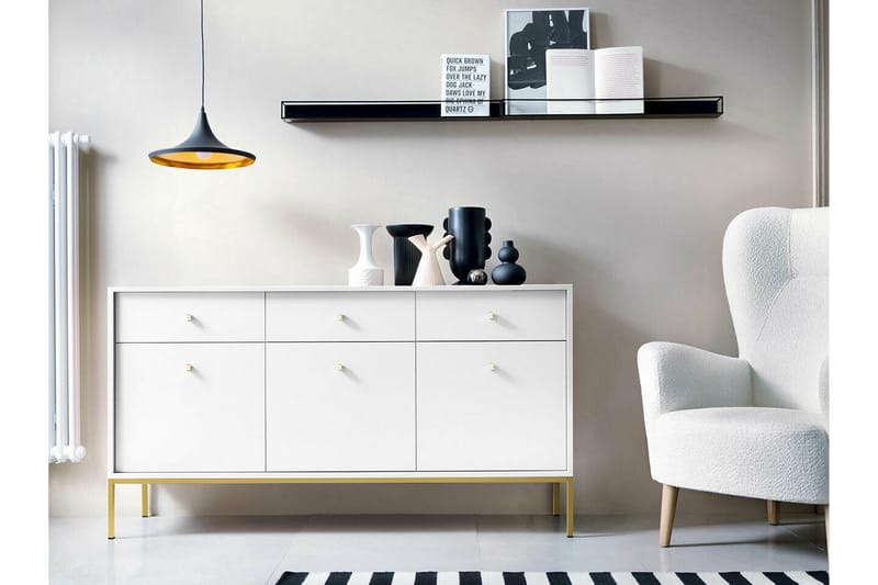 Klinkerville Skab 154x83 cm - Hvid - Møbler - Børnemøbler - Opbevaring børneværelse - Børneskab