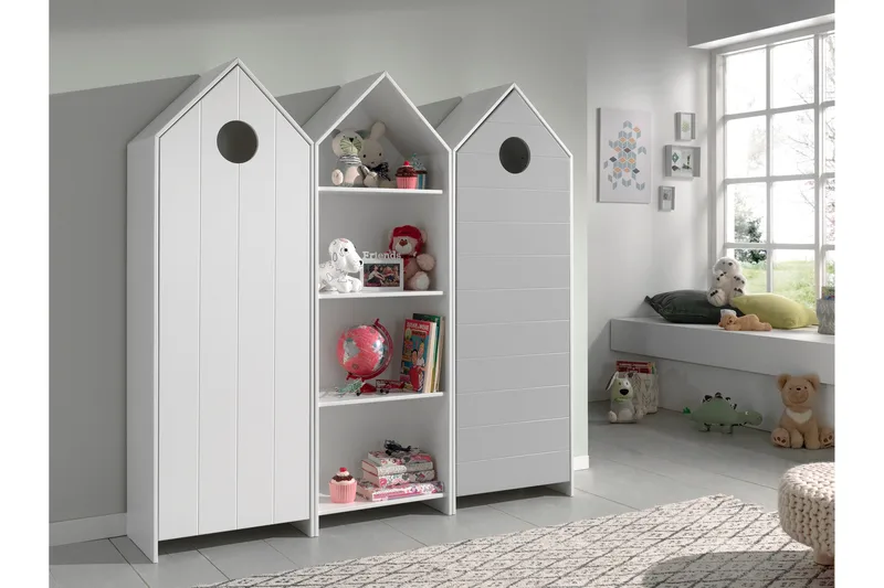 Bustorp Børnemøbelsæt, Hvid/Grå