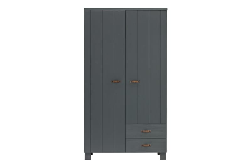 Tenney Børngarderobe 55x111 cm 2 Skuffer - Stålgrå - Garderobe børn - Garderobeskab & klædeskab