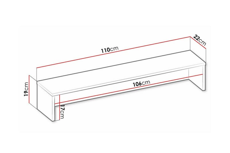 Rathmore Børnehylder 110 cm - Mørkegrå - Møbler - Børnemøbler - Opbevaring børneværelse - Hylde børneværelse