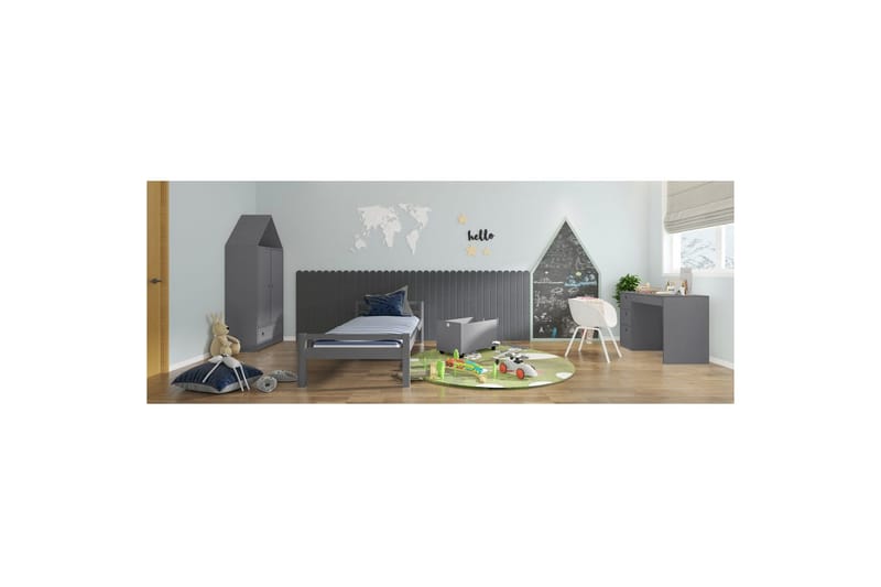Legetøjskasse/Kiste Alpi 68x39x43 cm, Grå - 68x39x43 cm, Grå - Møbler - Børnemøbler - Opbevaring børneværelse - Opbevaring legetøj - Legetøjskasse