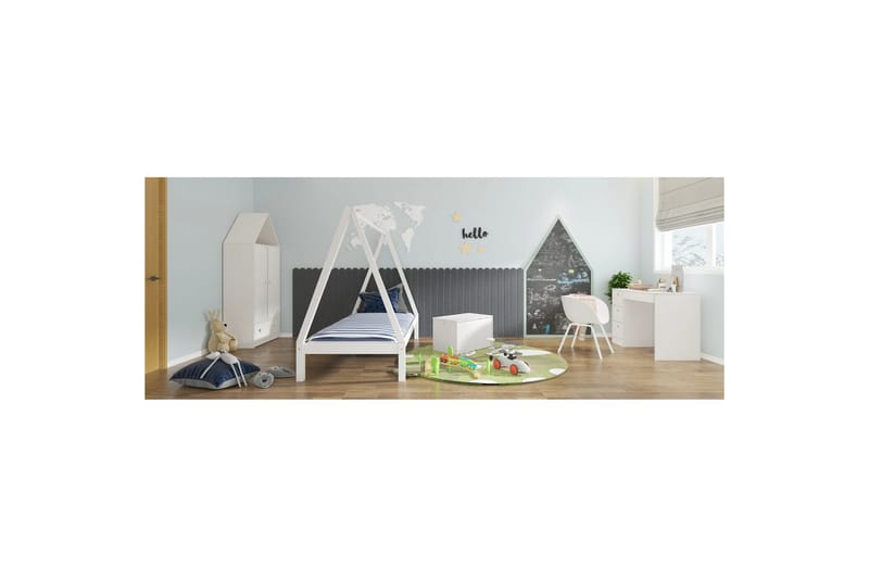 Legetøjskasse/Kiste Alpi 70x40x40 cm, Hvid - 70x40x40 cm, Hvid - Møbler - Børnemøbler - Opbevaring børneværelse - Opbevaring legetøj - Legetøjskasse