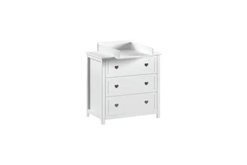 Byrå med skötbord Jaxx Amori Vit Jaxx White - Møbler - Børnemøbler - Puslebord - Puslebord kommode