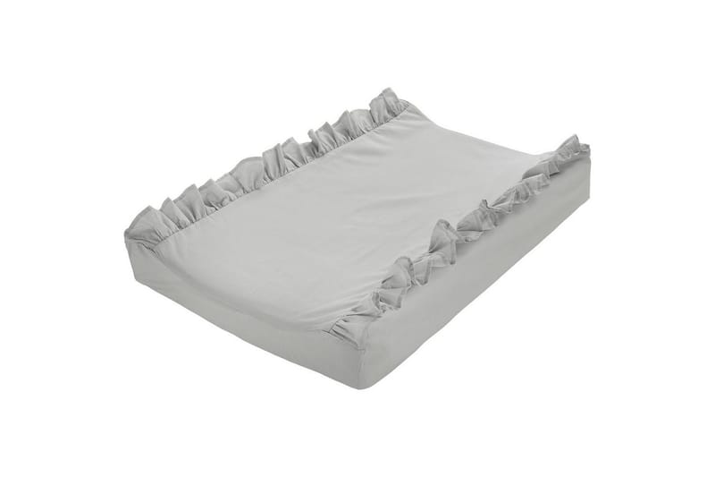 Skiftemadrasovertræk Ruchekant 50 x 70 cm Grå - Grå - Møbler - Børnemøbler - Puslebord - Puslebordsunderlag