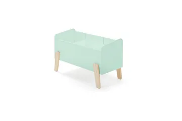 Säng med sängbord Vägg hyllor Leksakslåda Skyddsrail Vipack Kiddy Vipack Mint Green - Møbler - Børnemøbler - Børnemøbelsæt