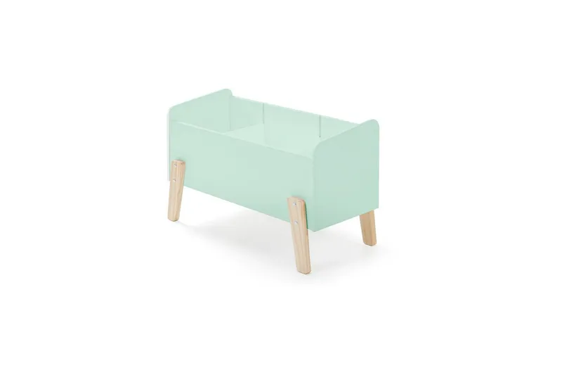 Säng med sängbord Vägg hyllor Leksakslåda Skyddsrail Vipack Kiddy Vipack Mint Green - Møbler - Børnemøbler - Børnemøbelsæt
