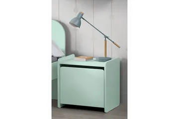 Säng med sängbord Vägg hyllor Leksakslåda Skyddsrail Vipack Kiddy Vipack Mint Green - Møbler - Børnemøbler - Børnemøbelsæt