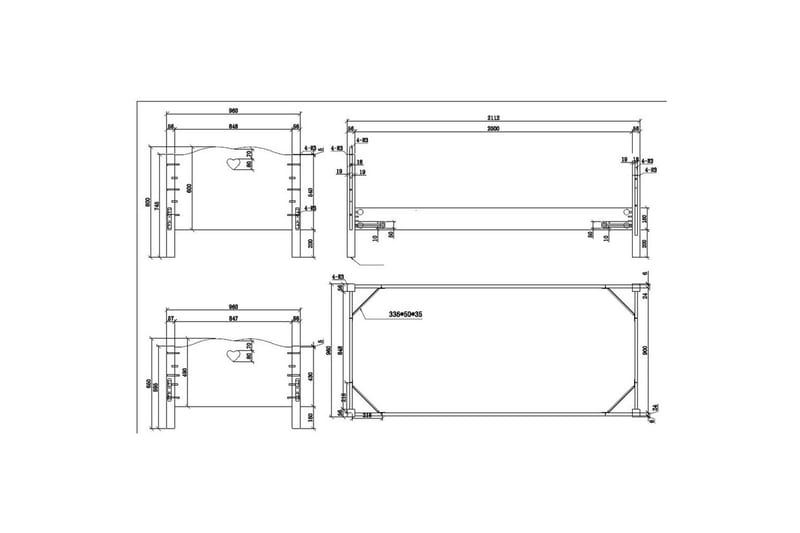 Seng med skuffe Amori 90 x 200 cm Hvid - Møbler - Børnemøbler - Børneseng & juniorseng