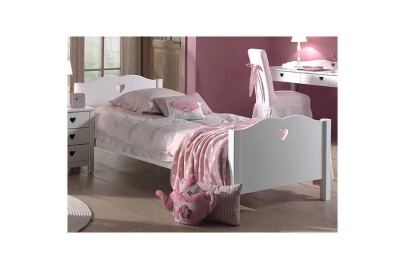 Seng med skuffe Amori 90 x 200 cm Hvid - Møbler - Børnemøbler - Børneseng & juniorseng