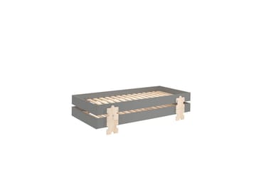 Seng Modulo med Puslespils Ben Grå, 2 - Grå, 2 - Møbler - Børnemøbler - Børneseng & juniorseng