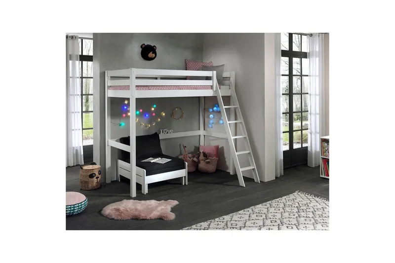 Sovesofa Pino Mezzanine Hvid, 90 x 200 cm - Hvid, 90 x 200 cm - Møbler - Børnemøbler - Børnemøbelsæt
