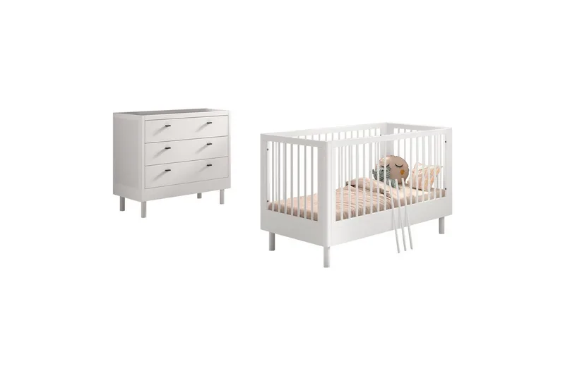 Spjälsäng med byrå Jaxx Forrest Jaxx White, undefined