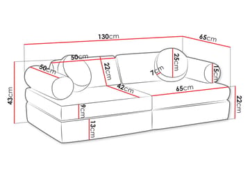 Tharosin 2-personers børnesofa - beige - Møbler - Børnemøbler - Børnesofa