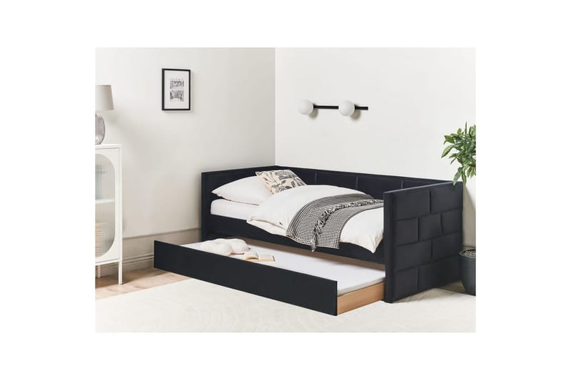 Uddragelig seng Chavonne - Sort - Møbler - Børnemøbler - Børneseng & juniorseng