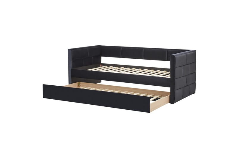 Uddragelig seng Chavonne - Sort - Møbler - Børnemøbler - Børneseng & juniorseng