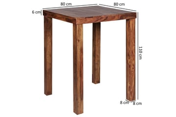 Barbord Wohnling Stabilt Massivt sheeshamtræ 80 x 80 x 110 cm - Møbler - Borde - Barbord & ståbord